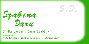 szabina daru business card